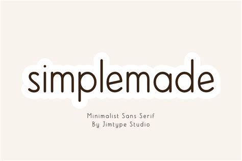 Simplemade Font By Jimtypestudio · Creative Fabrica