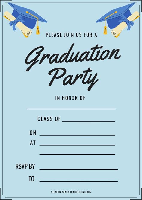 Printable Graduation Party Invitations Templates