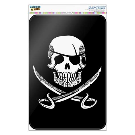 Pirate Skull Crossed Swords Tattoo Design Home Business Office Sign