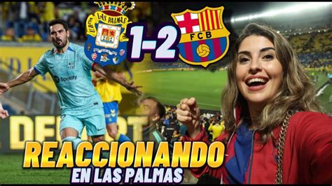 HINCHAS DEL BARÇA REACCIONANDO AL LAS PALMAS 1 2 FCBARCELONA EN GRAN