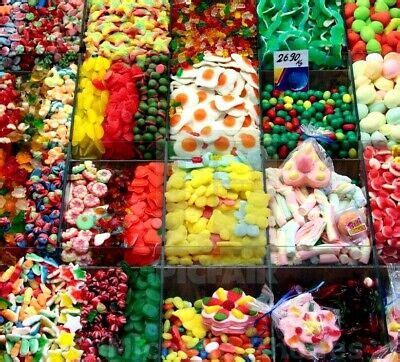 ULTIMATE PICK N MIX SWEETS BAGS FLAVOURS WHOLESALE GIFT RETRO STAND 1KG ...