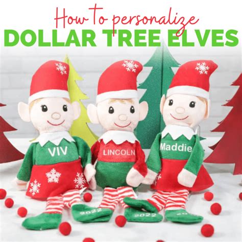 Make Dollar Tree Christmas Elves Personalized Sweet Red Poppy