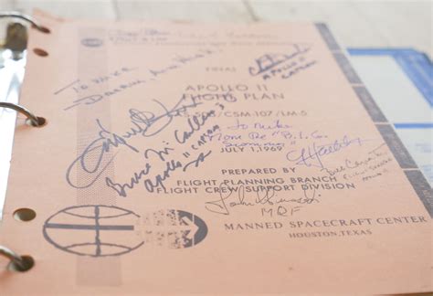 Apollo 11 Signed Flight Plan — Justcollecting