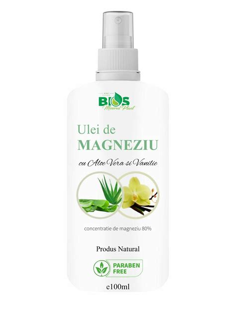 Ulei De Magneziu Cu Aloe Vera Si Vanilie 100 Ml Bios Mineral Plant