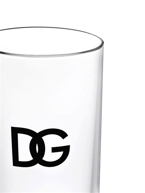 Dolce Gabbana Pack De Dos Vasos Con Logo Estampado Blanco Farfetch Mx