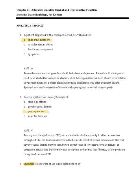 Final Test Bank For Pathophysiology 7th Edition By Jacquelyn Chapter