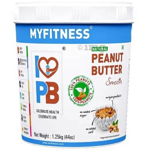 1 25Kg My Fitness Peanut Butter Natural Smooth Packaging Type Plastic