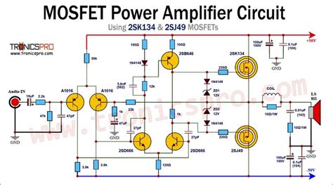 La Bridge Stereo Amplifier Circuit Diagram Tronicspro