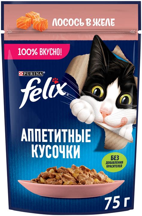 Купить Корм Felix кусочки в желе лосось 75 г 1 шт в кредит в Алматы ...