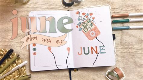 June Plan With Me June Bullet Journal Setup June Bujo