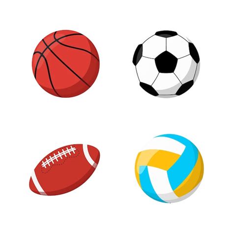 Premium Vector | Ball collection illustration design football american ...