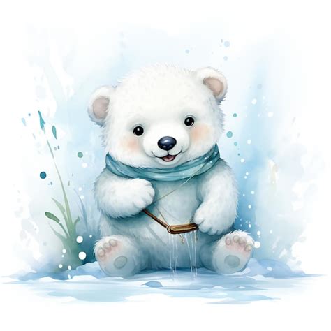 Premium Photo | Winter Polar Bear Clipart