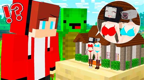 Jj Pranked By All Tv Woman In Village In Minecraft Mikey Try To Save