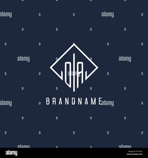 Oa Initial Logo With Luxury Rectangle Style Design Vector Graphic Stock