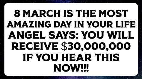 11 11😇god Says You Are About To Receive 30 000 000 On 8 March 2024 God Message Today