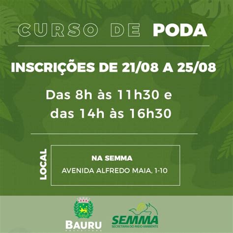 Semma encerra inscrições para curso de poda nesta sexta feira