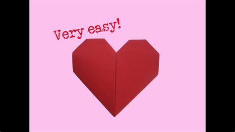 Fold Heart Very Easy Way How To Make A Paper Heart Folding Youtube