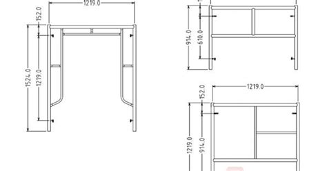 Frame scaffolding standard size chart