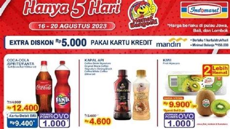 Katalog Promo Jsm Indomaret Hari Ini Agustus Camilan Minuman