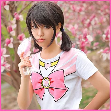 2015 Japan Anime Cute Girls Sailor Moon Cosplay Cotton T Shirt Tee