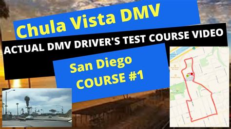 Actual Test Route Chula Vista Ca Dmv Driving Behind The Wheel Training Drivers Education