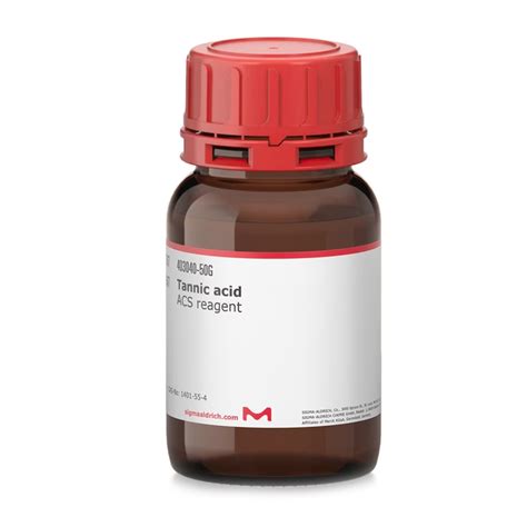 Sigma Aldrich 403040 Tannic Acid Acs Reagent 50 Gr