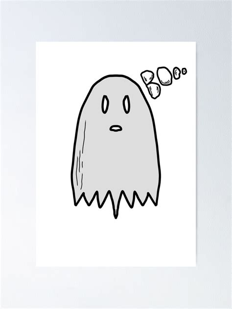 "Boo Ghost Hand Drawing" Poster for Sale by MeAndDinosaur | Redbubble