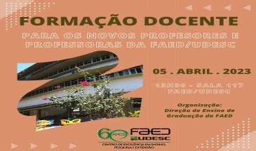 Notícia Udesc Faed promove evento de formação para novos docentes do