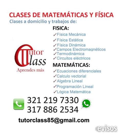 Clases De Fisica Y Matematicas En Bogotá Cursos Clases 447351