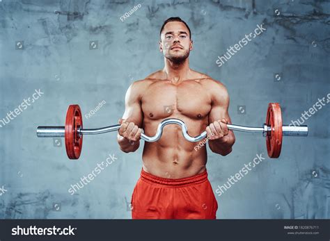 Handsome Sportive Guy Huge Biceps Naked Stock Photo Shutterstock
