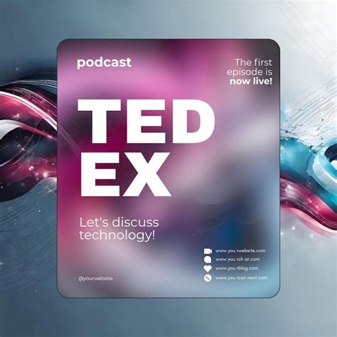 Premium Psd Ted Talk Podcast Invitation Flyer Poster Design Instagram