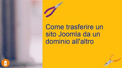 Come Trasferire Un Sito Joomla Da Un Dominio All Altro YouTube