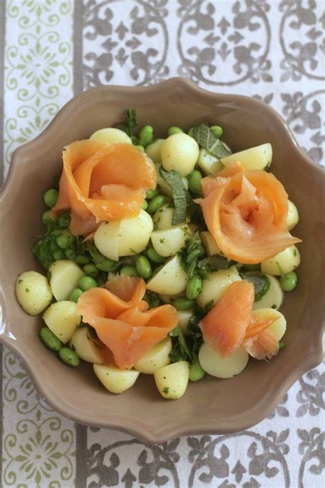 Insalata Di Patate E Edamame Con Salmone Affumicato Un Pinguino In Cucina