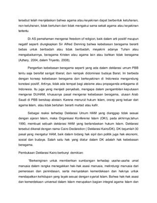 Makalah Kebebasan Beragama PDF