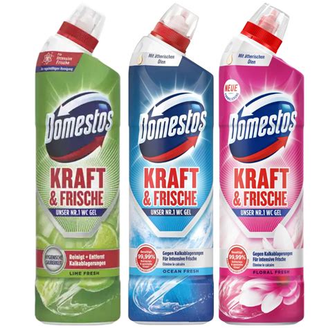 Domestos Zestaw Żel WC Ocean Lime Floral 3 sztuki Środki czystości