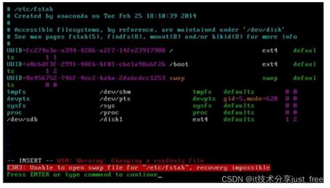 Etc Fstab Linux Fstab Csdn