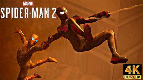 Peter And Miles Vs Sandman With The Iron Spider Suits Marvel S Spider