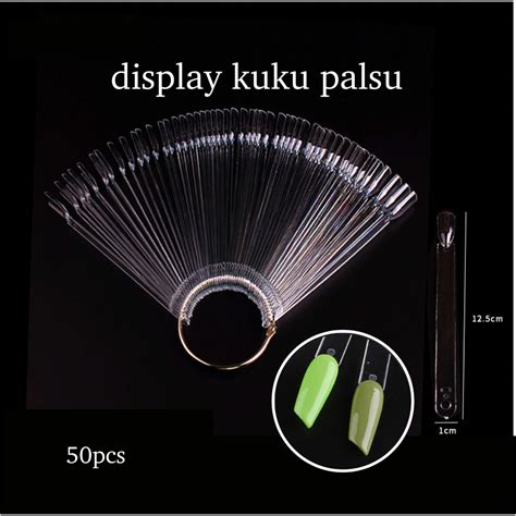 Jual Display Warna Kuku Palsu Pcs Ring Oval Nail Art Tools Display