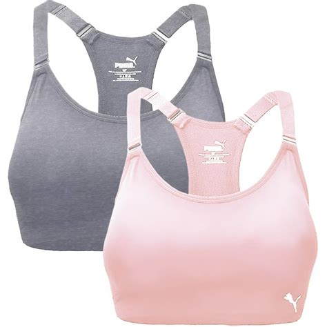 Puma Puma Womens Seamless Sports Bra With Removable Cups 2 Pk