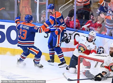 Edmonton Oilers Boob Flasher Celebrates Vital Win Vs The Panthers With Paul Bissonnette After