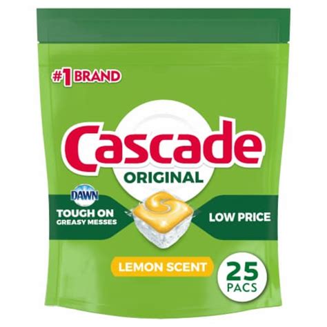 Cascade Original Lemon Scent Dishwashing Detergent Actionpacs Ct