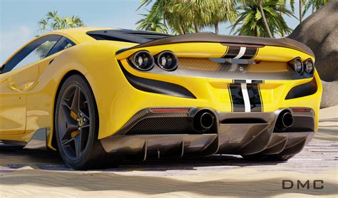 Carbon Fiber Rear Diffuser Challenge Fits The Ferrari F8 Tributo