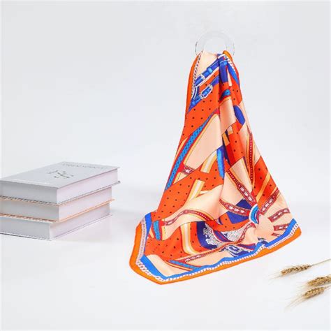 China Custom Mm Silk Satin X Cm Square Lady Silk Scarf