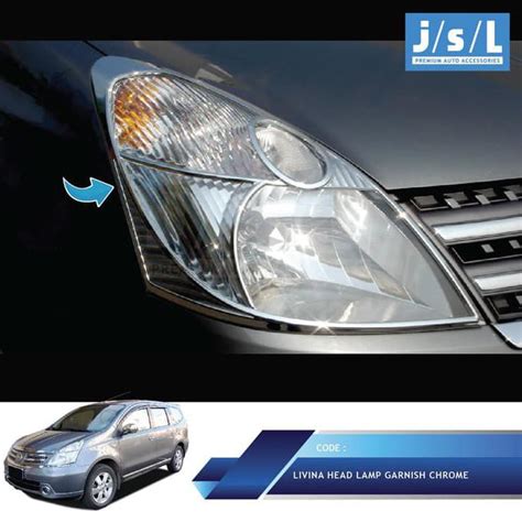 Jual Jual Aksesoris Mobil Nissan Grand Livina Head Lamp Garnish Chrome