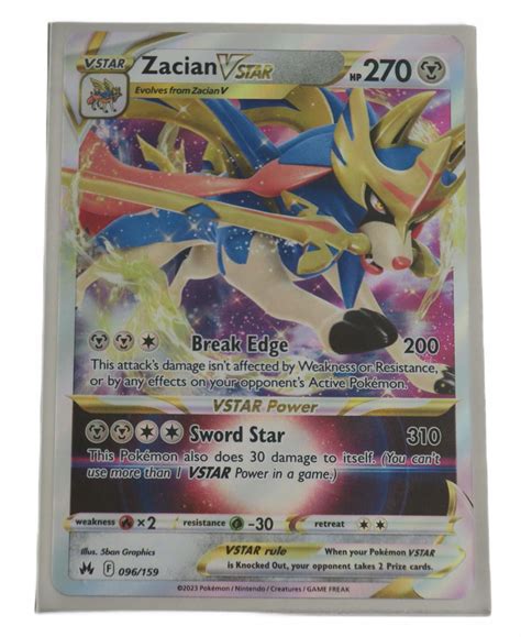 POKEMON CROWN ZENITH Zacian Vstar 096 159 CRZ Stan używany 29 99 zł