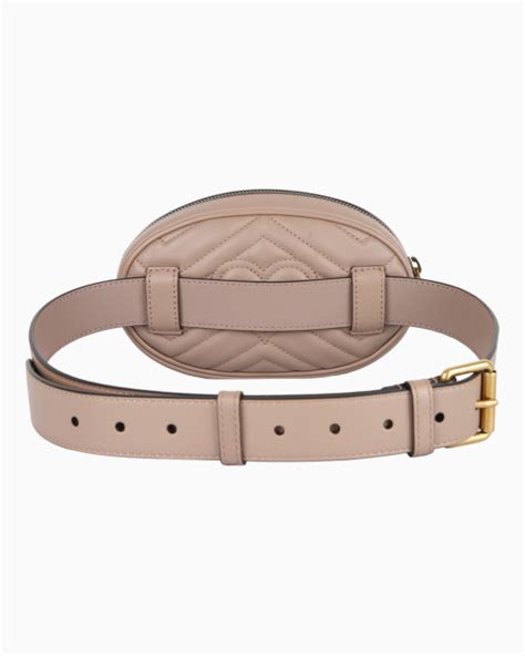 Pochete Gucci Original Gg Marmont Nude Feminina