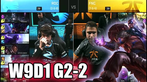 Fnatic Vs Roccat Game S Eu Lcs Summer Week Day Fnc Vs