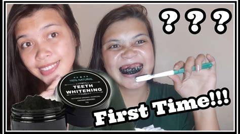 Activated Charcoal Teeth Whitening Powder First Time Youtube