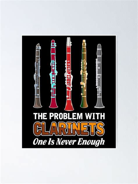 Funny Clarinets Poster By BiTee Redbubble