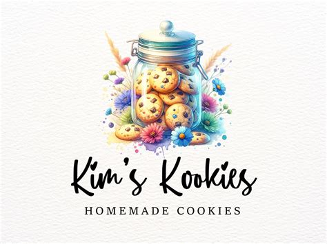 Custom Bakery Logo Cookie Jar Logo Chocolate Chip Cookies Premade